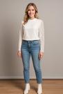 Blusa Feminina Manga Longa com Renda