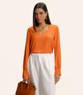 Blusa Feminina Manga Longa Decote V Endless Laranja Blusa Feminina Manga Longa Decote V Endless Laranja