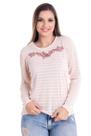 Blusa Feminina Manga longa em Malha Bionda c/ Abertura Lateral