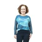 Blusa feminina Manga Longa Estampada Elegante Versatil Linda