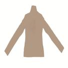 Blusa Feminina Manga Longa Gola Alta Nude G Algodão - Basic+ Blusa Feminina Manga Longa Gola Alta Nude G Algodão - Basic+