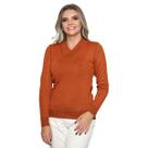Blusa Feminina Manga Longa Gola V Tricot Suéter de Lã Inverno