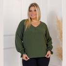 Blusa Feminina Manga Longa Plus Size Duna Camisa Social Blusa Feminina Manga Longa Plus Size Duna Camisa Social