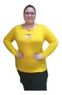 Blusa Feminina Manga Longa Punho E Recorte No Decote Blusa Feminina Manga Longa Punho E Recorte No Decote