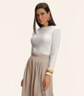 Blusa Feminina Manga Longa Tricot Felpudo Endless Bege
