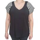Blusa Feminina MC Raglan Listras Plus Size Rodher