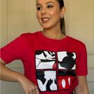 Blusa Feminina Mickey T -Shirt Camiseta Vermelha Moda 100% Algodão P AO G2 PLUS SIZE Blusa Feminina Mickey T -Shirt Camiseta Vermelha Moda 100% Algodão P AO G2 PLUS SIZE