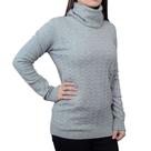 Blusa Feminina Miose Sueter Gola Alta Cinza Mescla - 2SFFO10