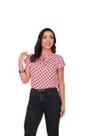 Blusa feminina moda plus size de bolinha casual sku:BP108