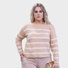 Blusa Feminina Modal Gola Redonda Tricot Listras
