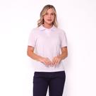 Blusa Feminina Modelo Baby Look Lisa Tecido de Piquet Branco