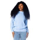 Blusa Feminina Oliveira Malhas Gola Careca Azul Claro