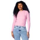 Blusa Feminina Oliveira Malhas Tricot Gola Canoa Rosa