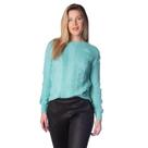 Blusa Feminina Oliveira Malhas Tricot Texturizada Verde