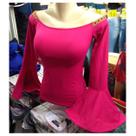 Blusa Feminina Ombro a ombro Manga Longa Flare Cigana Bojo
