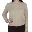 Blusa Feminina Pellini Tricot Curta Bege Areia - 16912