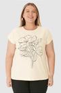 Blusa Feminina Plus Size com Estampa Frontal e Pérolas da Malwee