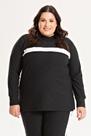 Blusa Feminina Plus Size Confort Ribana Milano C/ Faixa Contrastantes - Serena