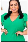blusa feminina plus size cor verde tamanho 50