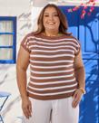 Blusa feminina plus size de verão trico modal