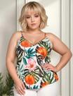 Blusa Feminina Plus Size Estampada, 46 E 52