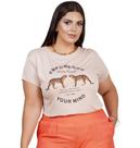 Blusa Feminina Plus Size Estampada Moda Blogueira