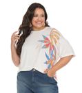 Blusa Feminina Plus Size Florida Secret Glam Bege Blusa Feminina Plus Size Florida Secret Glam Bege