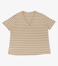 Blusa Feminina Plus Size Gola V Secret Glam Marrom