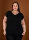 Blusa Feminina Plus Size Lisa Manga Curta Elegante Tecido Viscolaycra Com Detalhe Franzido Na Gola Blusa Feminina Plus Size Lisa Manga Curta Elegante Tecido Viscolaycra Com Detalhe Franzido Na Gola