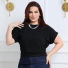 Blusa Feminina Plus Size Lisa Manga Princesa Elegante