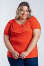 Blusa Feminina Plus Size Malha Suede Detalhe Decote c/ Botões - Serena Blusa Feminina Plus Size Malha Suede Detalhe Decote c/ Botões - Serena