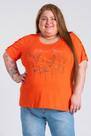 Blusa Feminina Plus Size Malha Viscose Estampa Flores - Serena