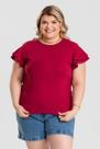 Blusa Feminina Plus Size Malha Viscose Mangas Godê - Serena