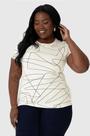 Blusa Feminina Plus Size Manga Curta Estampada em Viscose Malwee - Conforto e Estilo