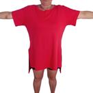 Blusa Feminina Plus Size Manga Curta Tapa Bumbum em Viscose e Elastano - Conforto e Estilo