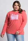 Blusa Feminina Plus Size Manga Longa Visco Estampada "Romeu Juliet" - Serena