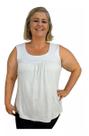 Blusa Feminina Plus Size Regata Senhora Bata Lisa