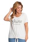Blusa Feminina Plus Size Shine Secret Glam Bege