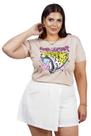 Blusa Feminina Plus Size Tshirt Onça Moda Wild Spirit
