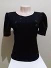 Blusa feminina preta, manga bufante, tamanho PP Blusa feminina preta, manga bufante, tamanho PP