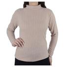 Blusa Feminina Real Malhas ML Canelada Bege - 430515
