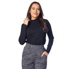 Blusa Feminina Rechsul Gola Careca Tecido Leve Preto