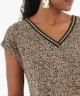 Blusa Feminina Recorte Animal Print Marisa Marrom-22065
