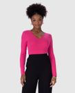 Blusa Feminina Recorte Franzido Lateral Em Malha Canelada De Viscose