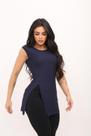 Blusa Feminina regata longline machão tapa cobre bumbum camiseta academia fitness .