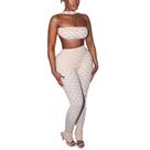 Blusa feminina retrô sem mangas Outfit YOUFE com calça