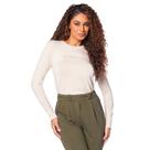 Blusa Feminina Rovitex Estampa Frase Manga Longa Bege