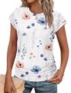 Blusa feminina SAMPEEL, manga curta, folgada, de verão, XXL