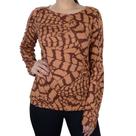 Blusa Feminina Seiki ML Estampada Caramelo - 532104