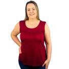 Blusa Feminina Senhora Bata Regata Lisa